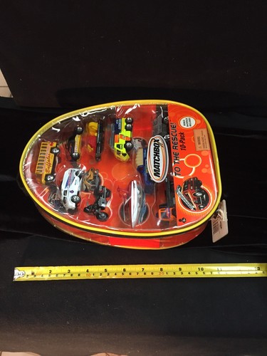 Matchbox To The Rescue 10-Pack bonus backpack included Sealed At Zipper NEW&RARE - Picture 9 of 9