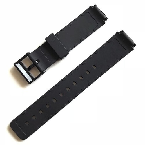 16mm PVC Rubber Band WATCH STRAP fit For CASIO MQ-24 MQ24 Black Resin - Picture 3 of 5