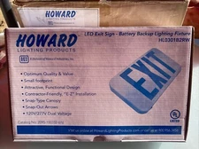 BLOWOUT Lot Of 6 New LED Exit Light HOWARD LIGHTING HLO301B2RW / HLO301B2RW
