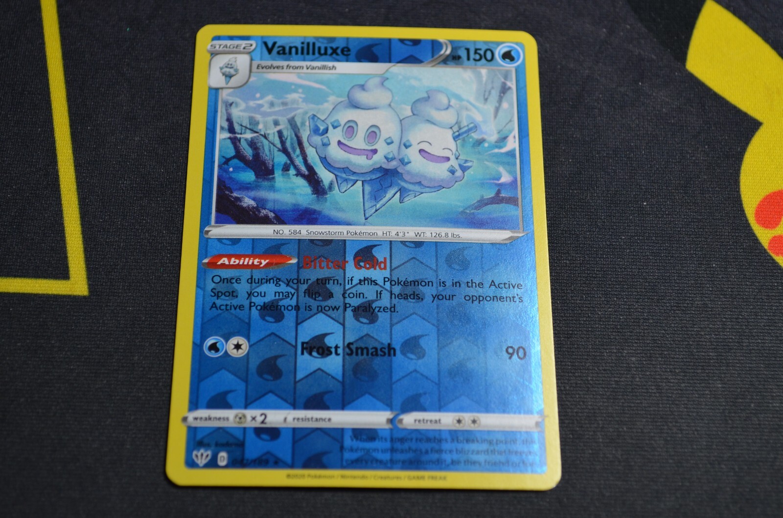 POKEMON DARKNESS ABLAZE REVERSE HOLO RARE VANILLUXE 047/189 NM/MINT PACK FRESH