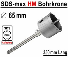 SDS-MAX Hartmetall Bohrkrone Dosenbohrer Mauerwerk Kernbohrer Ø 65 mm x 350 mm