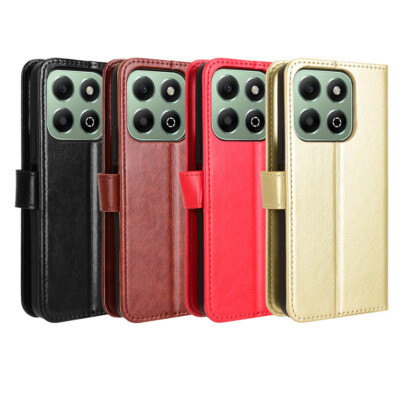 Hot Shockproof Cover Leather Wallet Stand Card Slots Soft Case For Honor X6b 4G