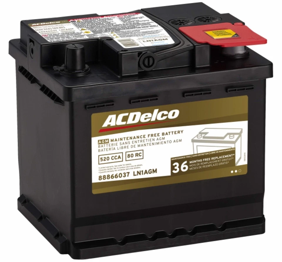 Nueva batería de 12 V AcDelco dorada para Chevy BOLT EV 2017-22 SPARK EV 14-16 50 AMP Foto 2 de 4