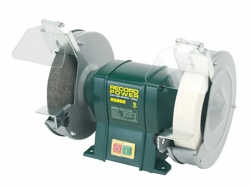 Record Power RSBG8 200mm 8in Bench Grinder 550 Watt 240 Volt 71500 RSBG8