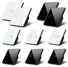 Touch Light Switch Glass 1 2 3 Gang 1 Way Resistant Anti Scratch Illuminated UK