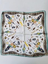 The Autumn Fashion 100 Silk Scarf   Green Rim