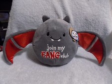 Aurora Halloween Join My Fang Club Plush Bat New With Tag 8"
