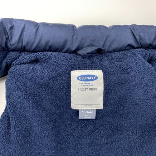 Old Navy Frostfrei Unisex Baby gefütterte Weste durchgehender Reißverschluss blau maritim Gr. 18-24m - Bild 6 von 9