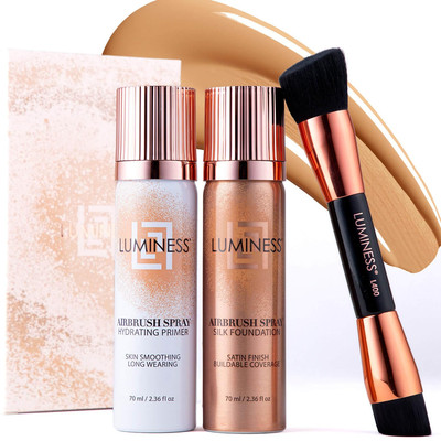 Airbrush Spray Silk Foundation Starter Kit - Medium - Foundation, Primer & Dual-