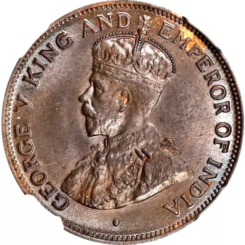 1916 H British Honduras 1 Cent, NGC MS 64