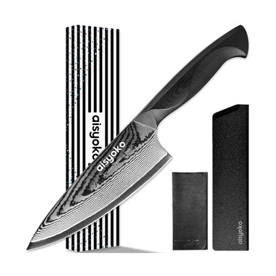 Damascus 6.5'' Chef Knife Sharp Kitchen Knife Japan VG-10 Stainless Steel Carb...