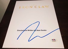 Jeremy Allen White Iron Claw Kerry Von Erich Signed Movie Script Cover PSA A