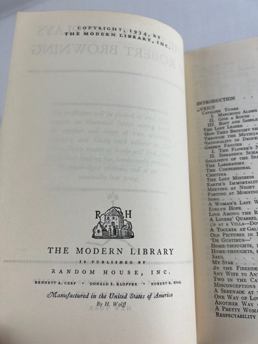 The Poems & Plays of Robert Browning, Modern Library Giant, 1934 Hardcover - Picture 9 of 10