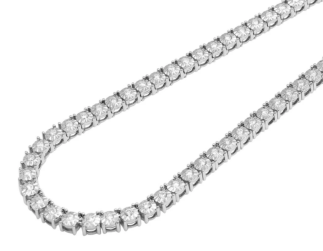 Diamond tennis 2024 necklace ebay