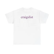 Vintage Inspired Craigslist Retro Unisex Heavy Cotton Tee, All Cotton T-Shirt,