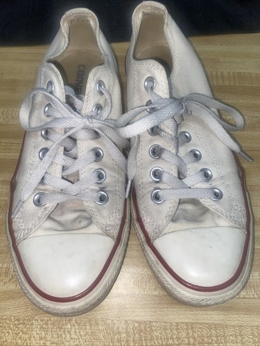 Converse Chuck Taylor All Star Shoes - White Red Stripe M5.5 W7.5 Used - Picture 11 of 11