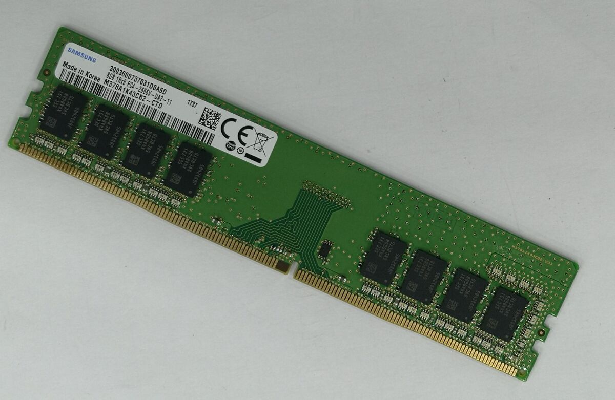 Samsung 8GB DDR4 2666 Desktop DIMM RAM 1Rx8 PC4-21300 Samsung 8GB DDR4 2666 Desktop DIMM RAM 1Rx8 PC4-21300
