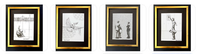 BANKSY + SET OF 4 PRINTS + COLLECTOR'S EDITION IN NEW FRAMES + BUY IT NOW!