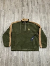 PLEASURES REWIND QUARTER ZIP GREEN SIZE XL NEW WITH TAGS