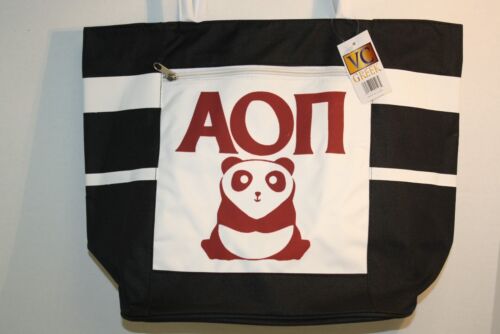 Alpha Omicron Pi Canvas Shoulder Tote Bag - BRAND NEW - SAME-DAY SHIPPING - Picture 1 of 1