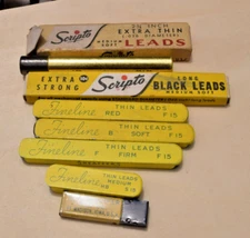 VNTG  Mechanical Pencil Lead Tins & Lead  Fineline, Scripto, Sceaffer, Cross Lot