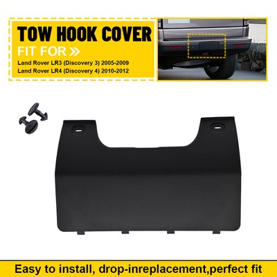 For Land Rover LR3 LR4 Discovery Bumper Rear Towing Eye Hook With Cover Clips