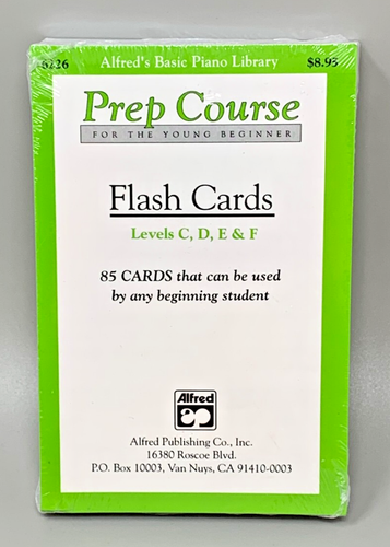 Alfred's Basic Piano Prep Course: Flash Cards, Levels C-F