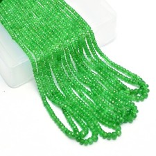 Natural Tsavorite Garnet Gemstone 2.5mm-5mm Faceted Rondelle Beads 16" Strand