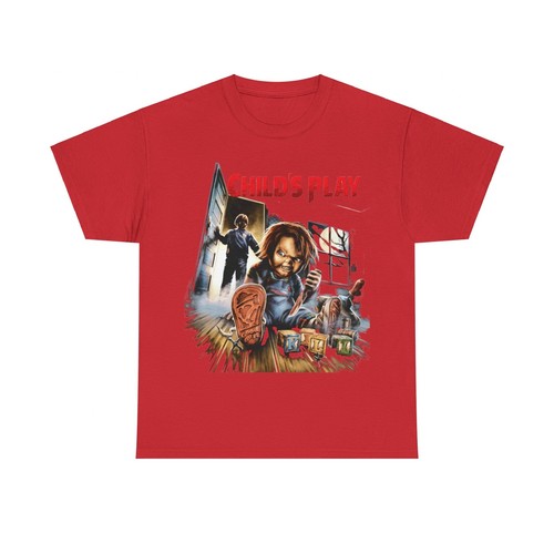 Child’s Play Movie Chucky Horror T Shirt Unisex Heavy Cotton Tee - Picture 147 of 157