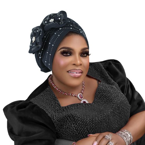 Pre-Tied Cross Head Wrap Turban Cap Flower Rhinestone Bonnet Hat Muslim African - Picture 4 of 32