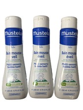 Mustela Multi-Sensory Bubble Bath 6.76 fl. oz. Pack of 3 NOS