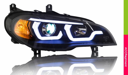 Headlight Assembly For BMW X5 E70 2007-2013 HID Projector LED DRL Replace OEM - Picture 8 of 14
