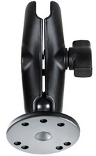 RAM Mount Double Socket Arm with Round Base / Adapter - RAM-B-103U