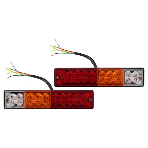 1 Pair 20 LED Trailer Truck Tail Light Stop Turn Brake Rear Lights Red Marker - Picture 9 of 12