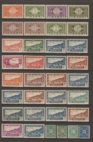 Afrika - ältere Briefmarken aus dem Senegal.