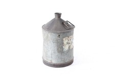 Vecchio Barile Bottiglia Metallo Vintage Benzina Decorazione Officina Tanica