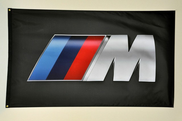 BMW M Power Logo Car Black Flag banner 3x5 ft Man Cave