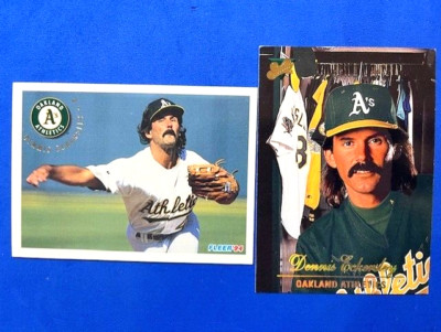 Dennis Eckersley 1994 Fleer & 1994 Leaf Studio Baseball - A's
