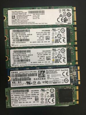 Lot of 5 128GB SSD M.2280 P/N:0WVD60,06HG72,03HD3T, 0GKJ9J