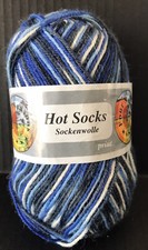 Hot Socks Sockenwolle Four Seasons Yarn 50 Grams 230 Yards Blues One Skein