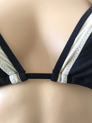 SEA GYPSIES by LOST NEU 39,50 $ schwarz beige Triangel String Bikini Oberteil gepolstert XS - Bild 3 von 10