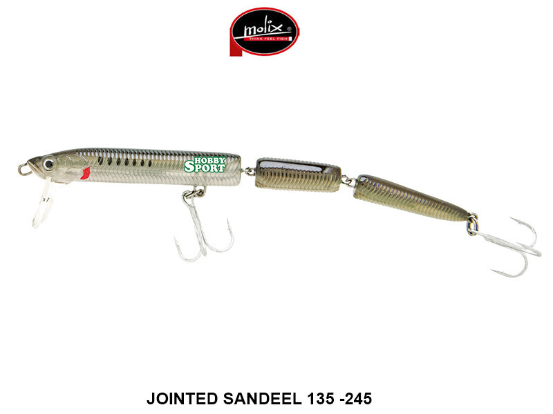 MOLIX JS135 JOINTED SAND EEL COLOR 245 GHOST BROWN 15 GR SPINNING MARE SPIGOLA