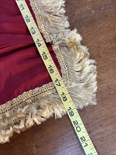 Albanian Flag Silk Hand Crafted Embroidered with Fringe Two Headed Eagle 17X28 - Picture 6 of 7