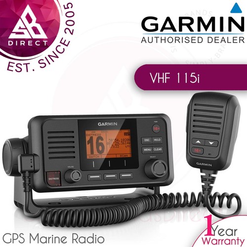 Garmin VHF 115i Seefunkgerät mit abnehmbarem Faustmikrofon für Segler│Klasse D│schwarz - Bild 1 von 3