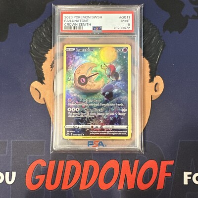 PSA 9 MINT 2023 Pokemon Crown Zenith LUNATONE GG11 Full Art | eBay