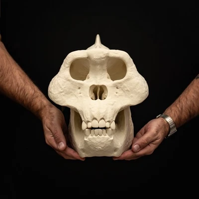 Gigantopithecus Skull Replica Life Size Prehistoric Giant Ape Fossil Skull - Image 1 of 4