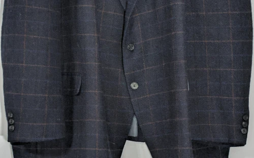 Vtg Natural Exchange Alexander Lloyd Blazer 60R Shetland Wool Windowpane Plaid image 7