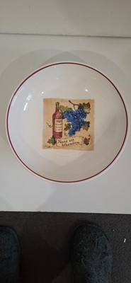 Vintage 13'' über und zurück Traubenschale, hergestellt in Portugal. Wein ''Nonnen essen Bibendum''