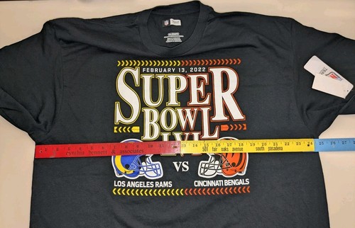 2021 Los Angeles RAMS Cincinnati BENGALS Helmet LVI SUPERBOWL 56 XXL NFL T-SHIRT - Picture 6 of 8