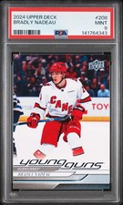 2024 Upper Deck Bradly Nadeau #208 Young Guns Rookie PSA 9